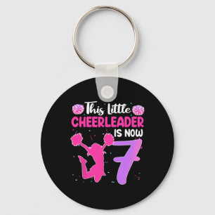 This Little Cheerleader Is Now 7 Year Old Birthday Key Ring
