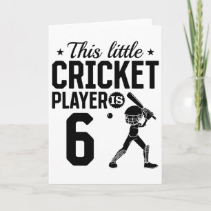 This Little Cricket Player Is 6 Years Old - 6th Bi Card