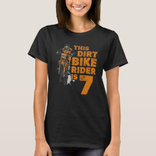 This Little Dirt Bike Rider Is 7th Birthday Boy Mo T-Shirt
