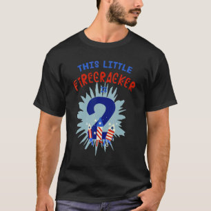 This Little Firecracker Is Two Boy Girl 2nd Birthd T-Shirt