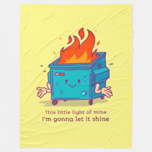 This Little Light: Dumpster Fire Fleece Blanket