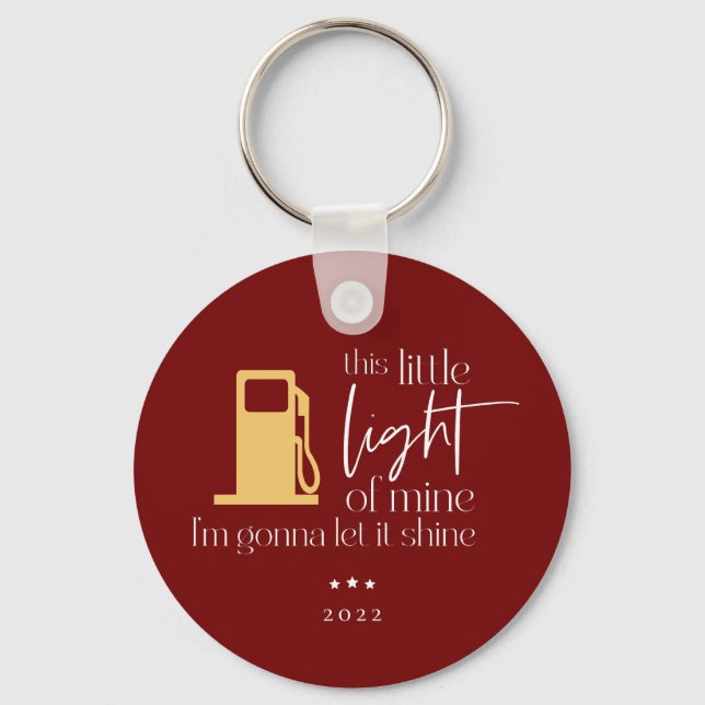 This Little Light Funny Gas Light Christmas Key Ring (Front)