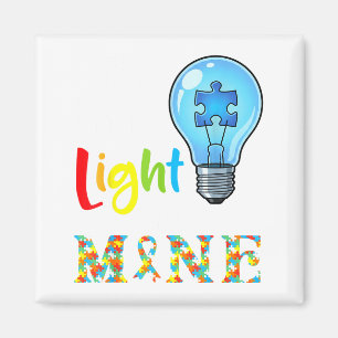 This Little Light Of Mine Autism Awareness Support Magnet