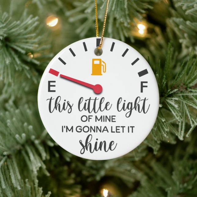 This Little Light of Mine Funny Christmas  Ceramic Ornament (Tree)