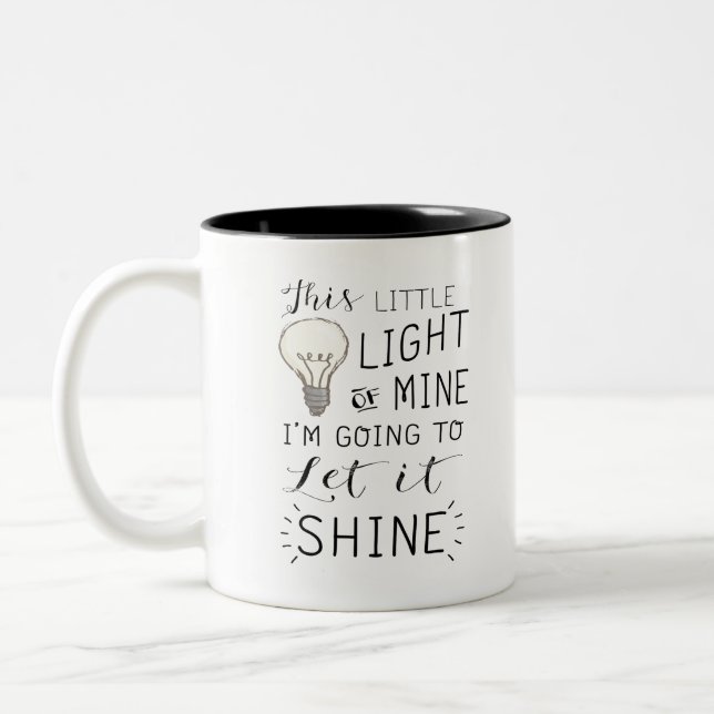 this little light of mine song Two-Tone coffee mug (Left)
