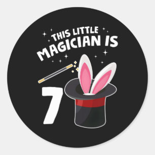 This Little Magician Is 7 Classic Round Sticker