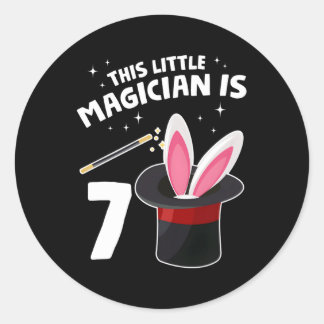 This Little Magician Is 7 Classic Round Sticker