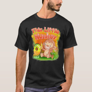 This Little Monkey 9 Years Old Kids 9Th Birthday S T-Shirt