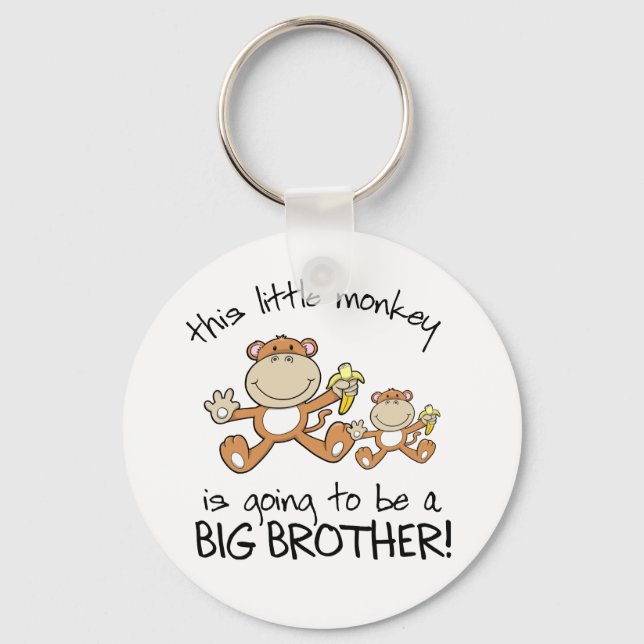 this little monkey big brother key ring (Front)