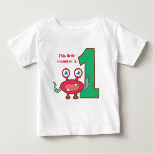 This little monster is one, first birthday baby T-Shirt