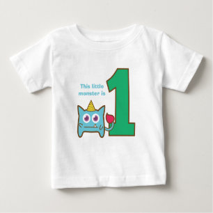 This little monster is one, first birthday baby T-Shirt