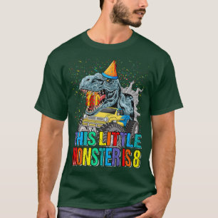 This Little Monster Truck Is 8th Birthday T-Shirt