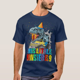 This Little Monster Truck Is 9th Birthday  T-Shirt