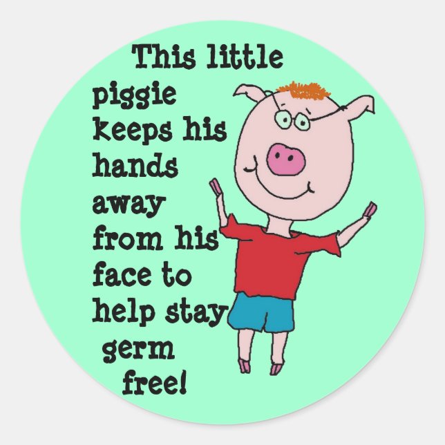 This little piggie 1 classic round sticker (Front)