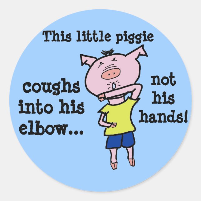 This little piggie 4 classic round sticker (Front)