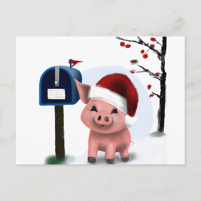 This Little Piggie Holiday Post Card Postcard (Front)
