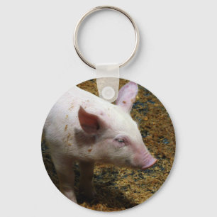 This Little Piggy - Baby Piglet Photo Key Ring