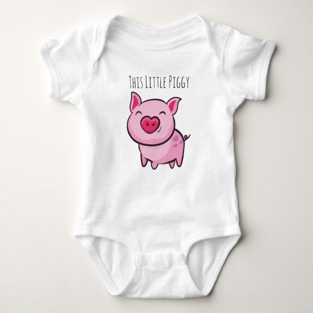 This Little Piggy Baby Sleeper Bodysuit (Front)