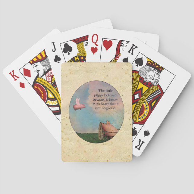 This Little Piggy Believed Playing Cards (Back)