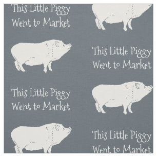 This Little Piggy Went to Market Custom Fabric