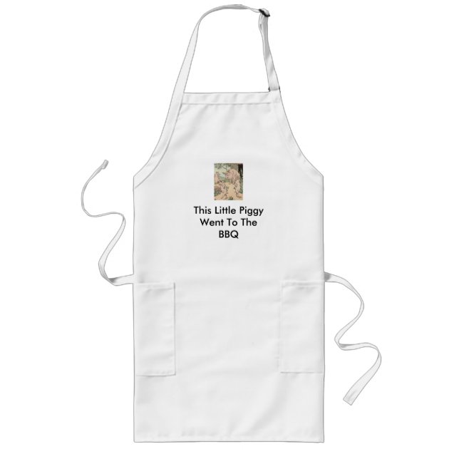 This Little Piggy Went To The BBQ Long Apron (Front)