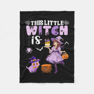 This little witch is 18 years old birthday fleece blanket