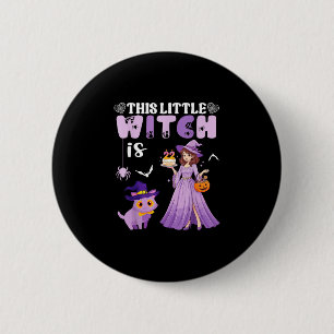 This little witch is 22 years old birthday 6 cm round badge