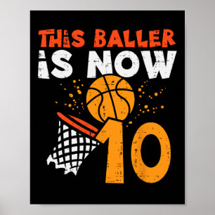 This Ller Is Now 10 Sketll 10th Birthday Bday Boys Poster
