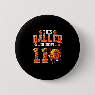 This Ller Is Now 11 Sketll Kids Boys 11th Birthday 6 Cm Round Badge