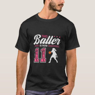 This Ller Is Now 11 Year Old Sketll 11th Birthday T-Shirt