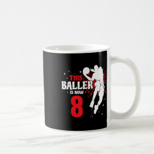 This Ller Is Now 8 Birthday Sketll Lovers Coffee Mug
