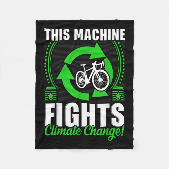 This Machine Fights Climate Change Environmental Fleece Blanket (Front)