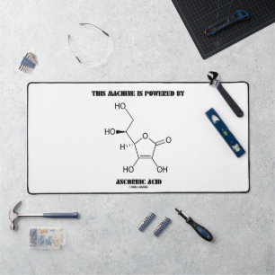 This Machine Is Powered By Ascorbic Acid (Vit C) Desk Mat