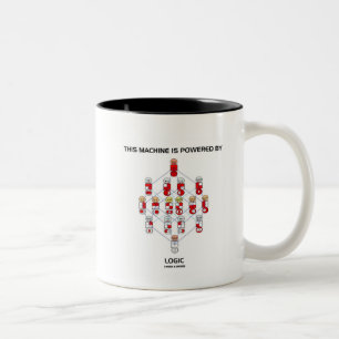 This Machine Is Powered By Logic (Hasse Diagram) Two-Tone Coffee Mug