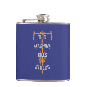 This Machine Kills Stress Hip Flask