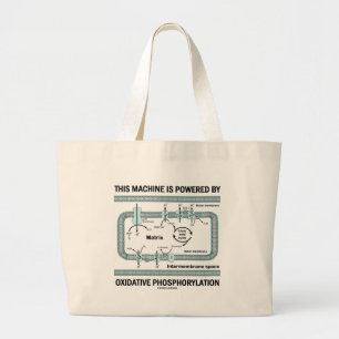 This Machine Powered By Oxidative Phosphorylation Large Tote Bag