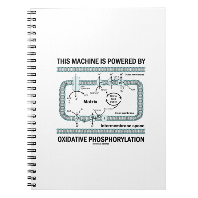 This Machine Powered By Oxidative Phosphorylation Notebook (Front)