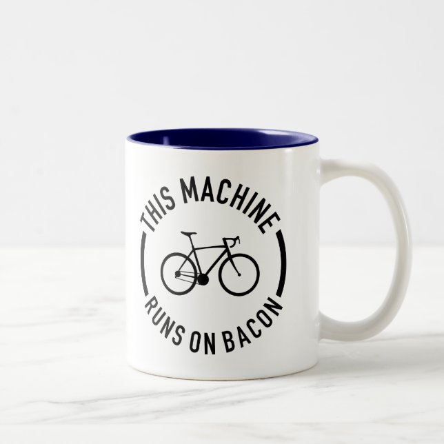 This Machine Runs On Bacon Two-Tone Coffee Mug (Right)