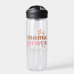 This Mama Prays - Rustic Boho Design Water Bottle