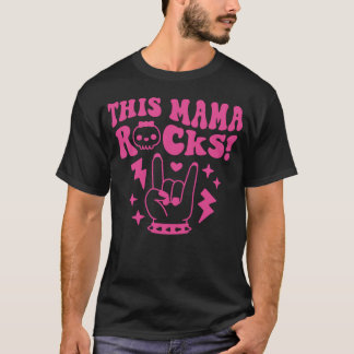 This Mama Rocks Rock And Roll Mom gift T-Shirt