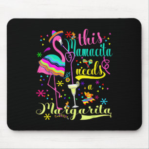 This Mamacita Needs A Margarita Cinco De Mayo Pink Mouse Pad