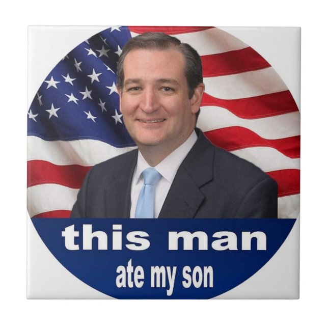 This Man Ate My Son Meme Ceramic Tile (Front)