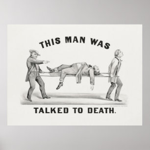 This man was talked to death (1873 poster