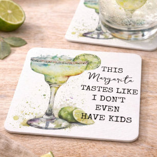 This Margarita Tastes Like I Don't Even Have Kids Square Paper Coaster