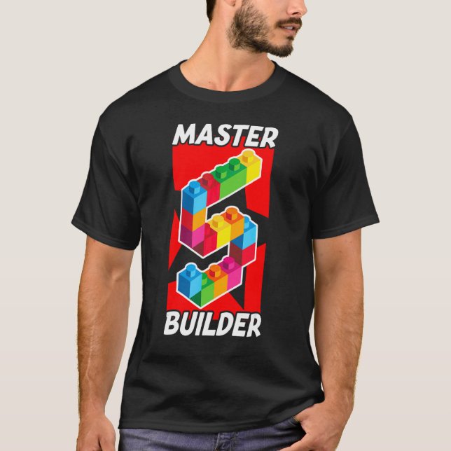 This Master Builder 5 Years Old Fifth Birthday Bor T-Shirt (Front)