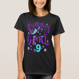 This Mermaid Birthday Girl 9th Birthday Mermaid T-Shirt