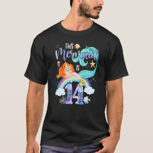 This Mermaid Is 14th Birthday Girls Unicorn Magic T-Shirt