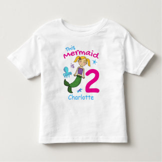 This Mermaid Is 2 Editable Name T-Shirt