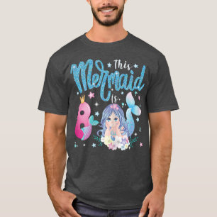 This Mermaid Is 8 Birthday Mermaid Lover Girls 8Th T-Shirt