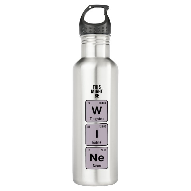 This Might Be Wine Elements 710 Ml Water Bottle (Front)